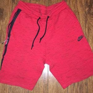 Nike tech fleece sweat shorts size medium red